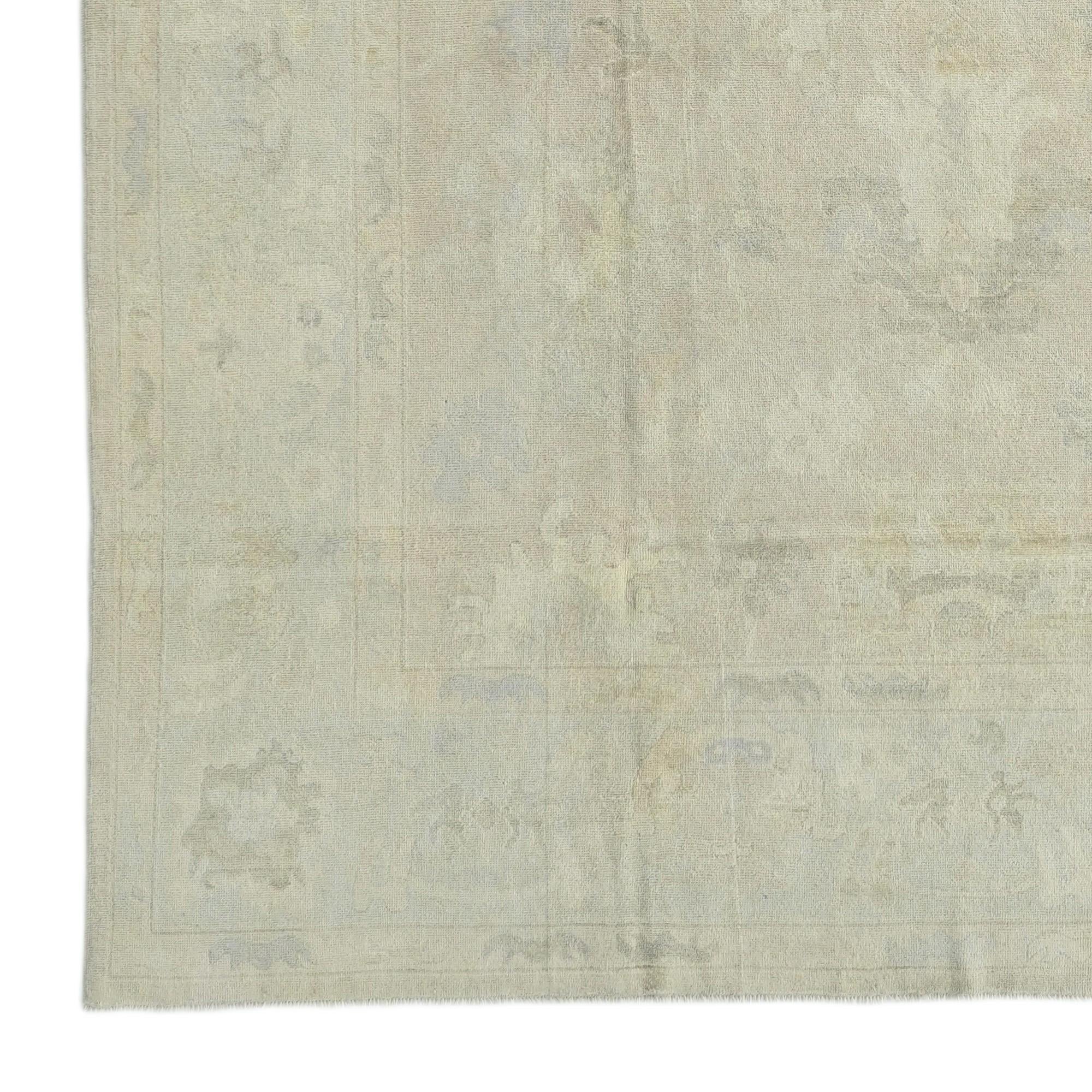 10' 3 x 14' Hand Knotted Oushak Wool Rug