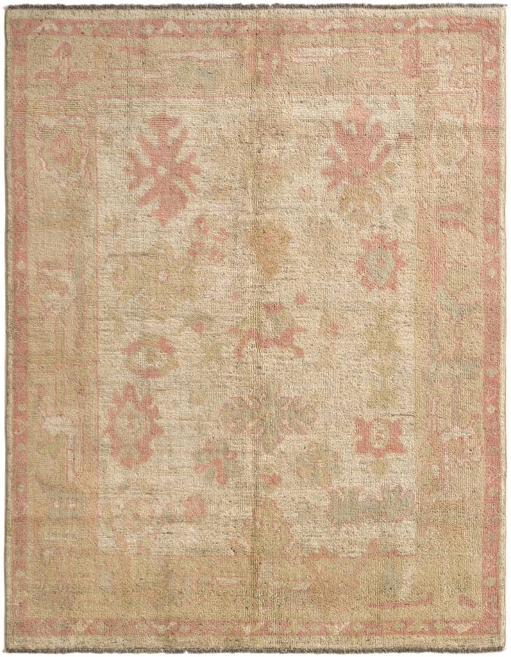 Detail image of 5' 2 x 6' 5 Hand Knotted Oushak Wool Rug