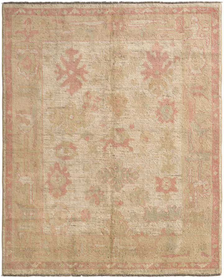 5' 2 x 6' 5 Hand Knotted Oushak Wool Rug