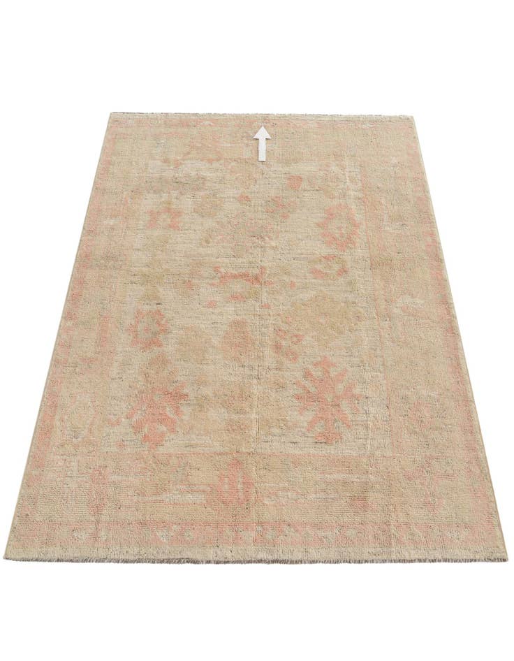 Detail image of 5' 1 x 6' 9  Hand Knotted Oushak Wool Rug