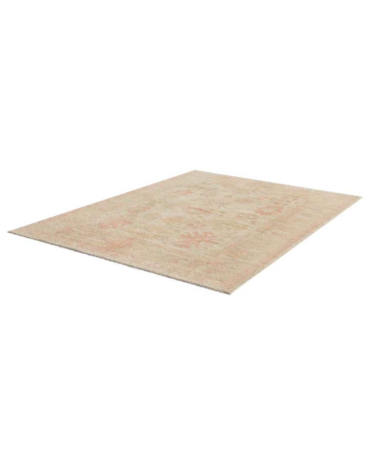 5' 1 x 6' 9 Hand Knotted Oushak Wool Rug