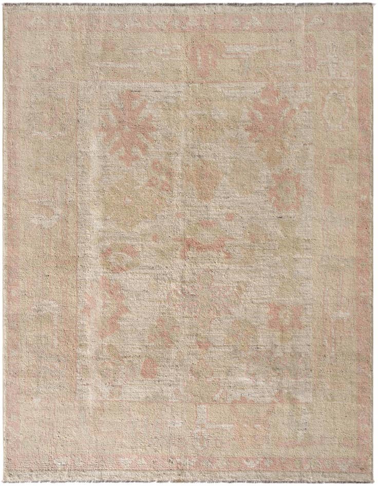 Detail image of 5' 1 x 6' 9 Hand Knotted Oushak Wool Rug