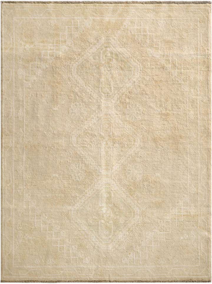 5' 1 x 6' 9 Hand Knotted Oushak Wool Rug