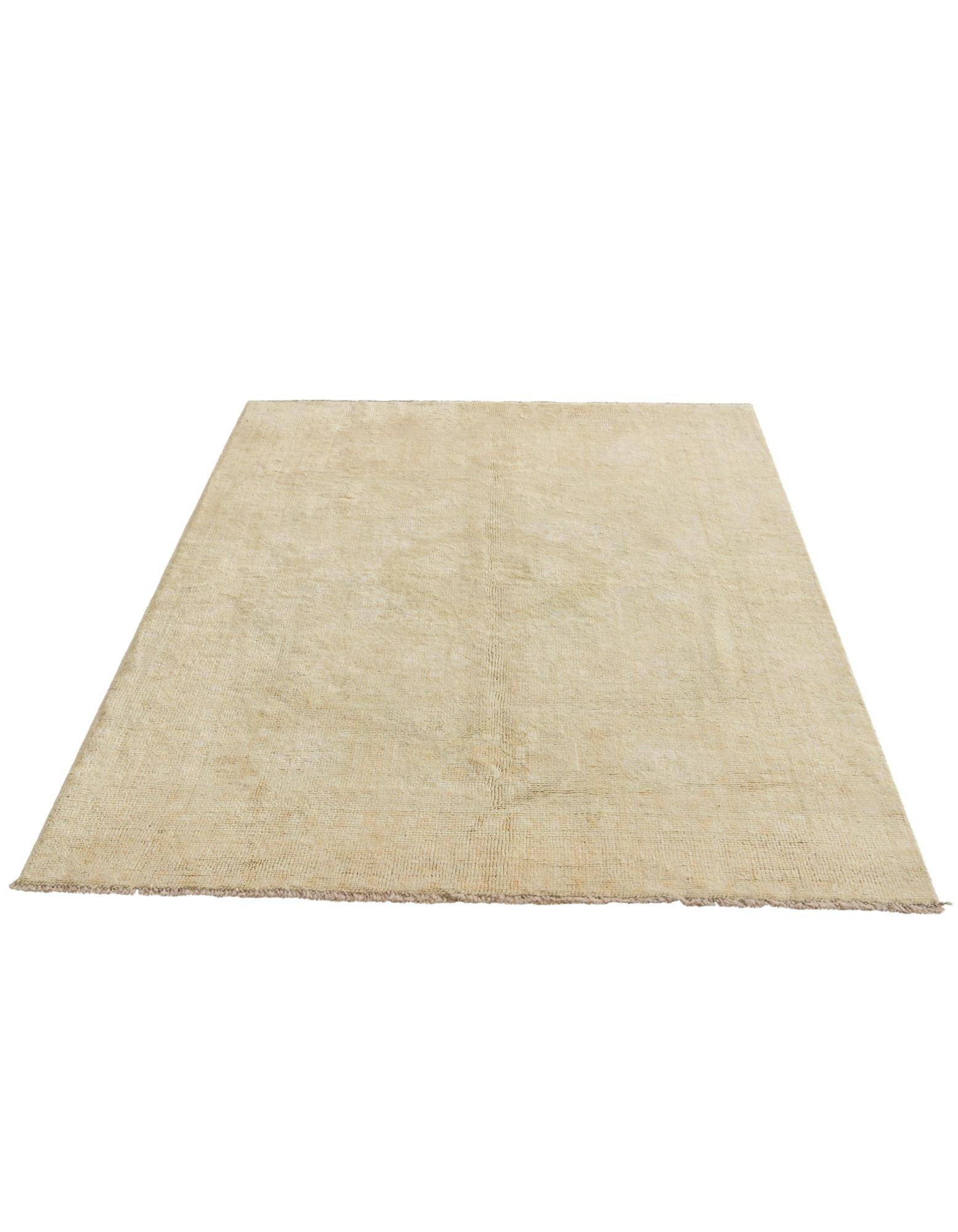 4' 2 x 6' 5 Hand Knotted Oushak Wool Rug