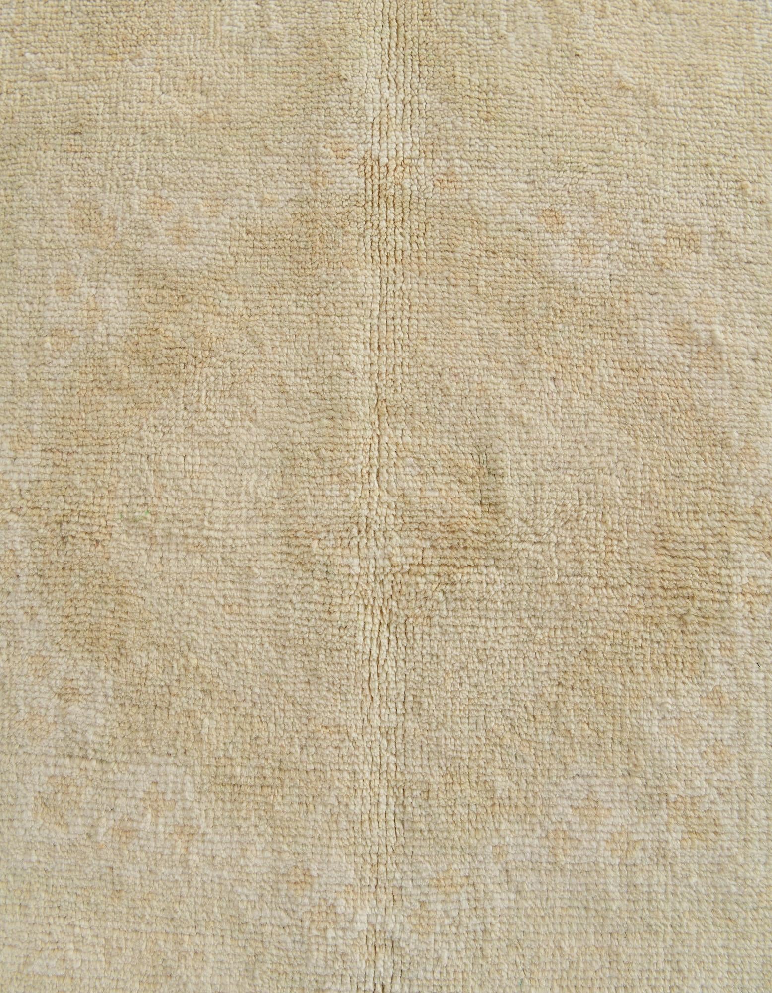 4' 2 x 6' 5 Hand Knotted Oushak Wool Rug