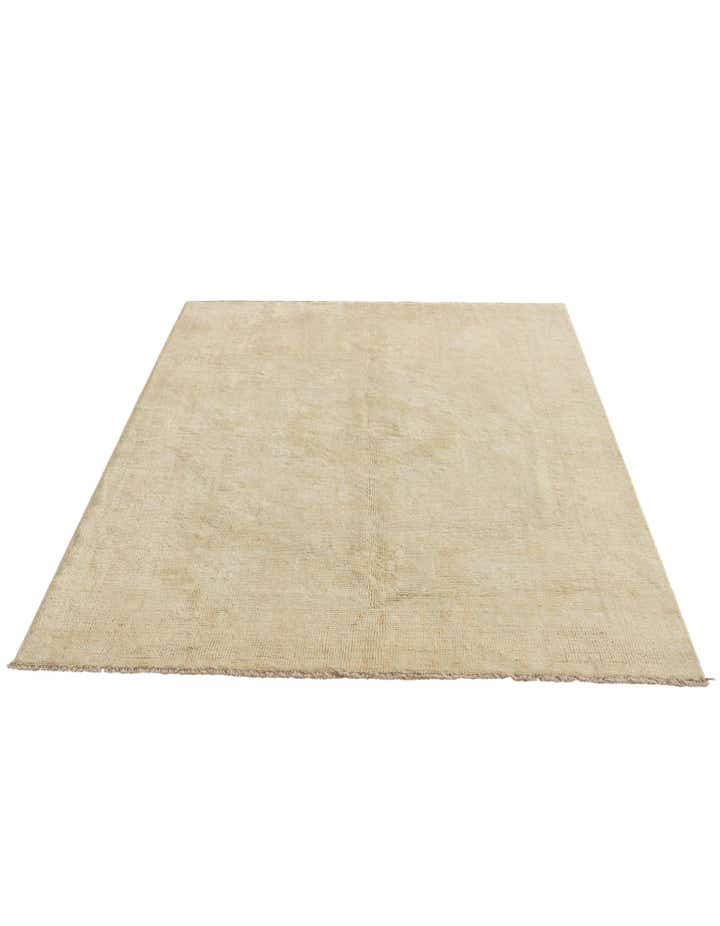 4' 2 x 6' 5 Hand Knotted Oushak Wool Rug