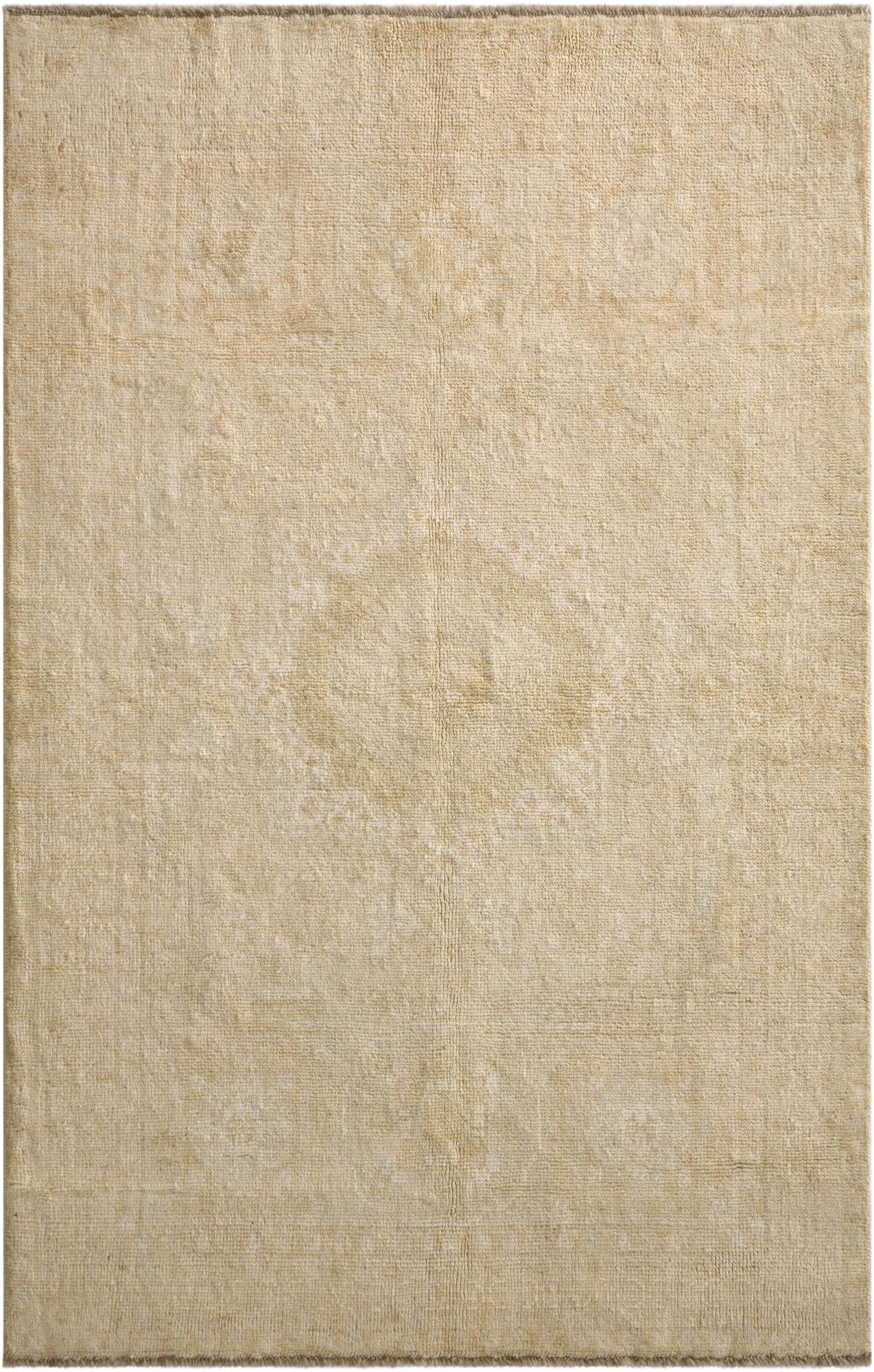 4' 2 x 6' 5  Hand Knotted Oushak Wool Rug