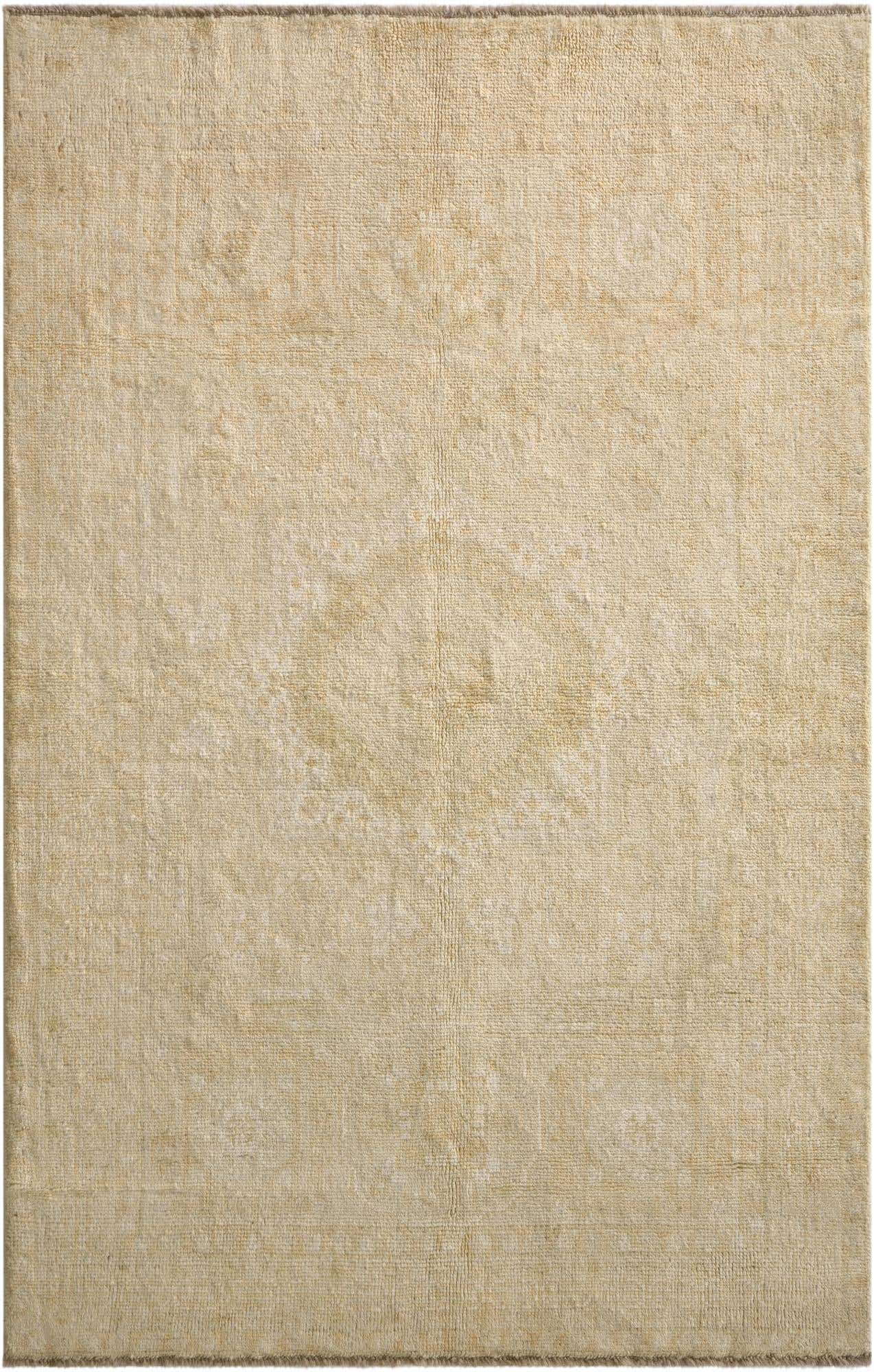 4' 2 x 6' 5 Hand Knotted Oushak Wool Rug