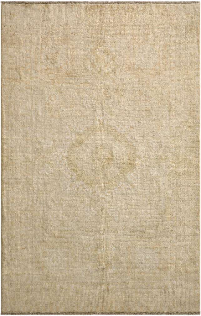 4' 2 x 6' 5 Hand Knotted Oushak Wool Rug