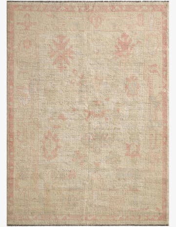 5' x 6' 9 Hand Knotted Oushak Wool Rug