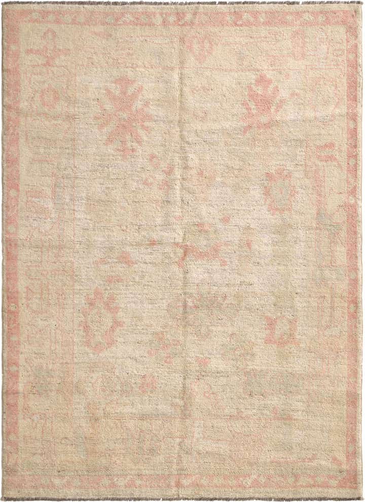 5' x 6' 9 Hand Knotted Oushak Wool Rug