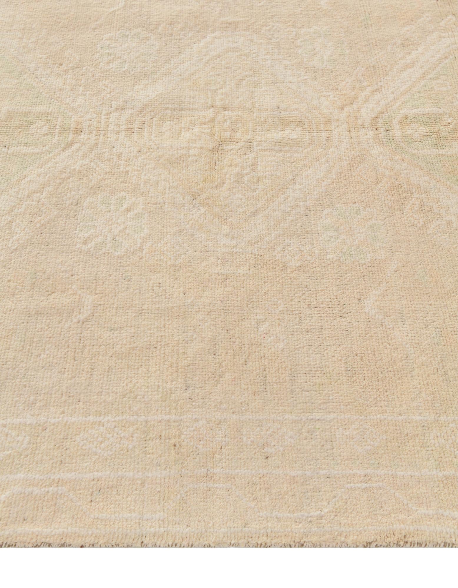 5' x 6' 7 Hand Knotted Oushak Wool Rug