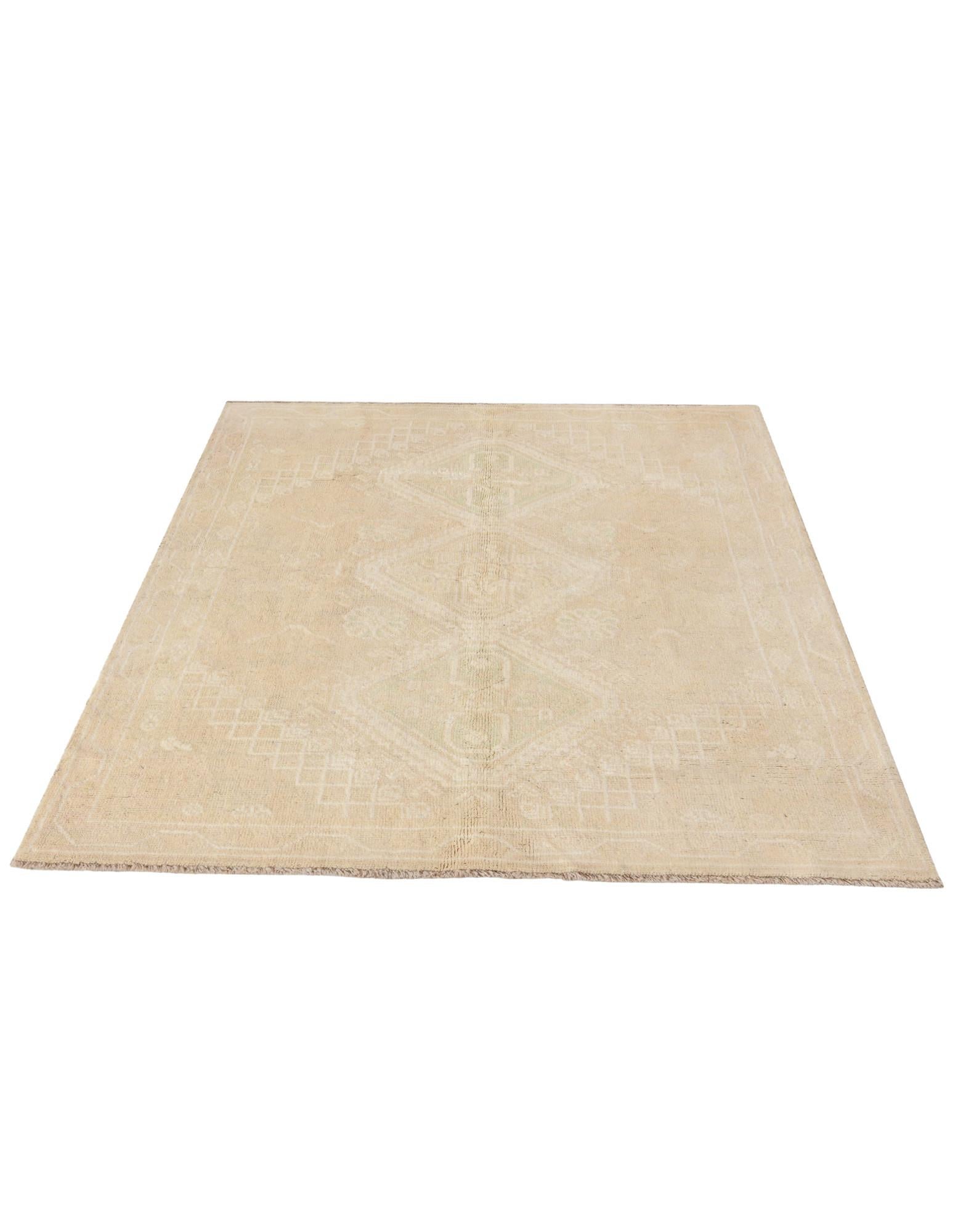 5' x 6' 7 Hand Knotted Oushak Wool Rug