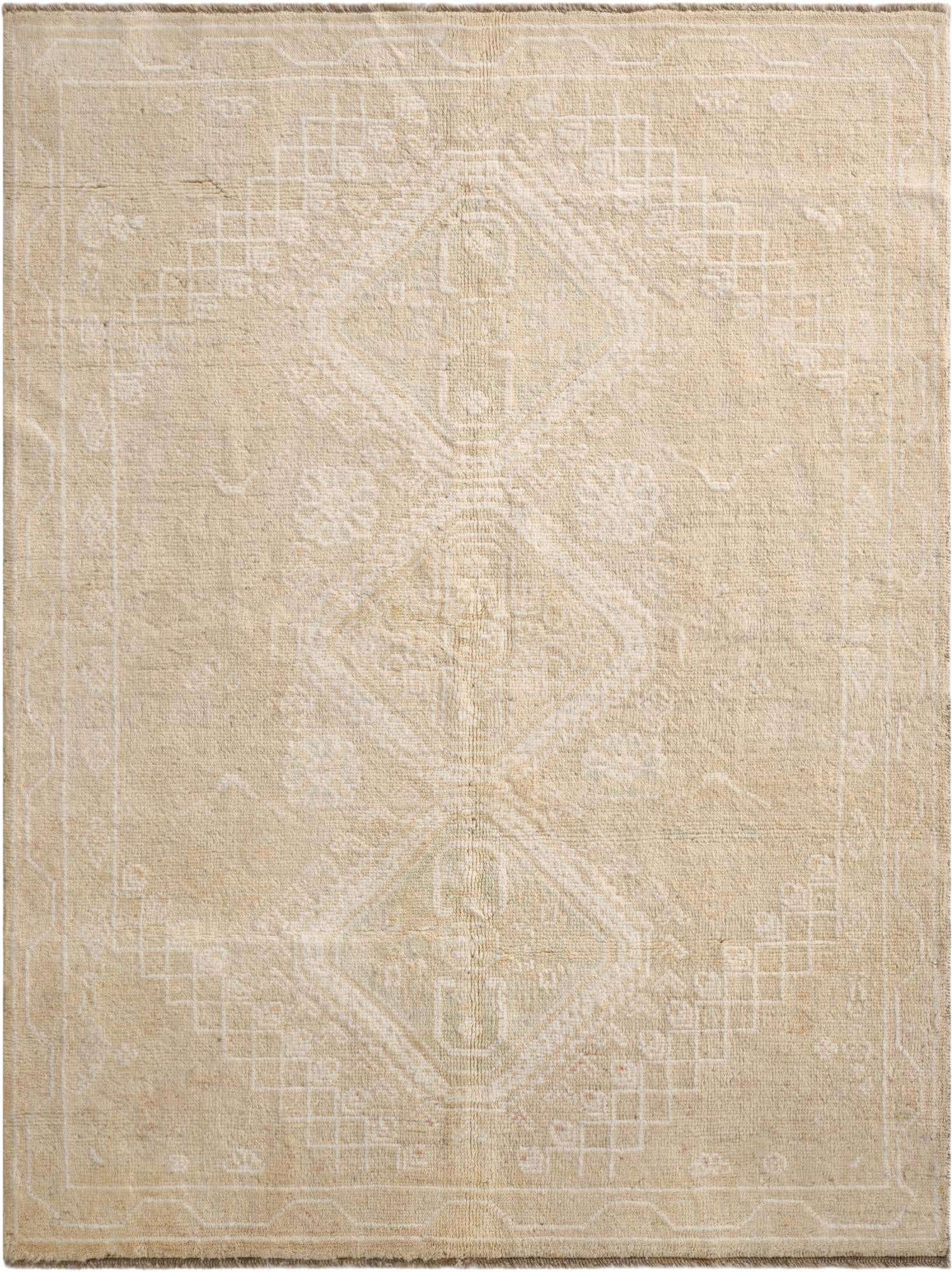 5' x 6' 7 Hand Knotted Oushak Wool Rug