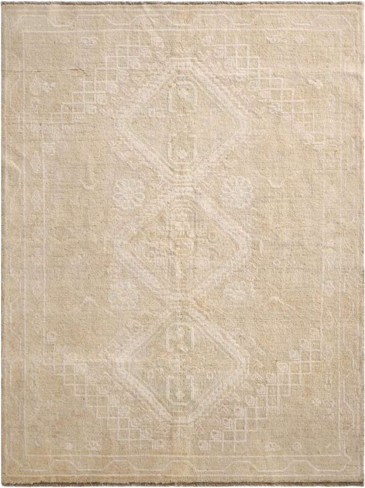 5' x 6' 7 Hand Knotted Oushak Wool Rug