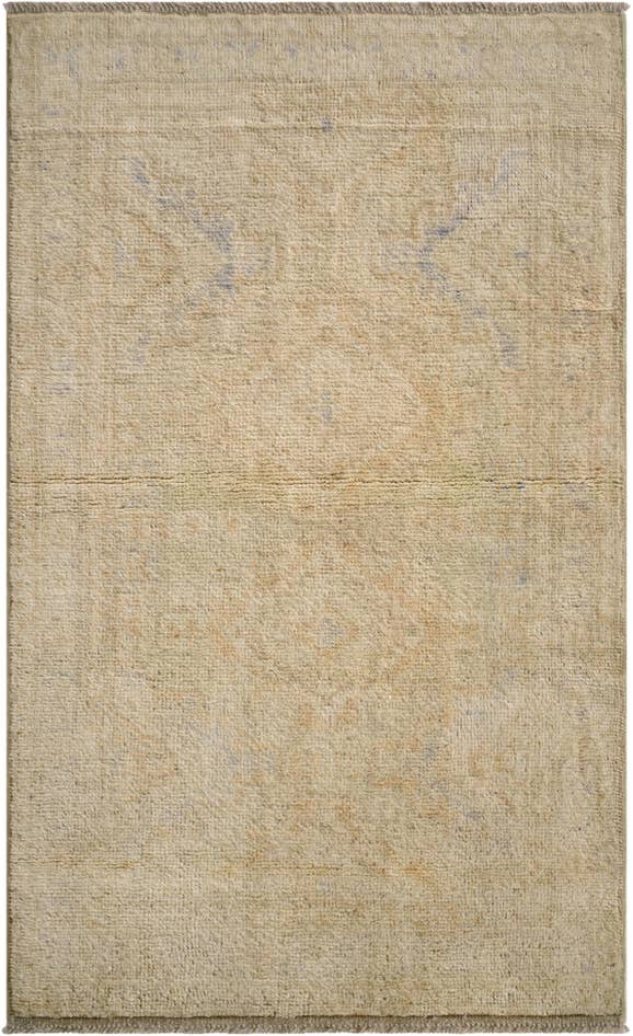 Detail image of 3' 2 x 5' 3 Hand Knotted Oushak Wool Rug