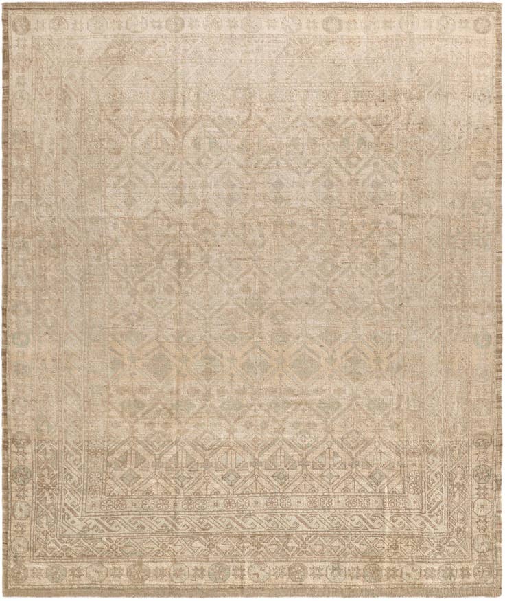 Detail image of 8' 3 x 10' Hand Knotted Oushak Wool Rug