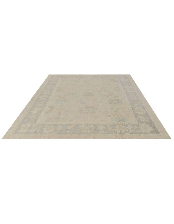 9' 2 x 11' 7 Hand Knotted Oushak Wool Rug