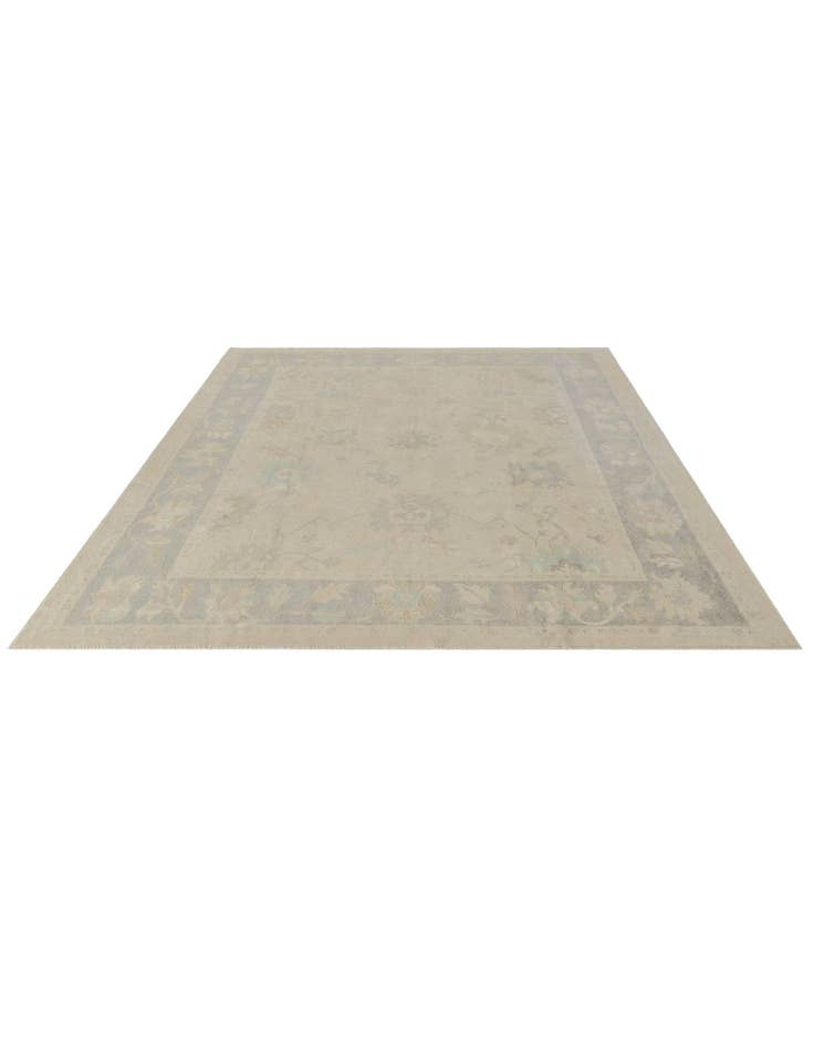 Detail image of 9' 2 x 11' 7 Hand Knotted Oushak Wool Rug