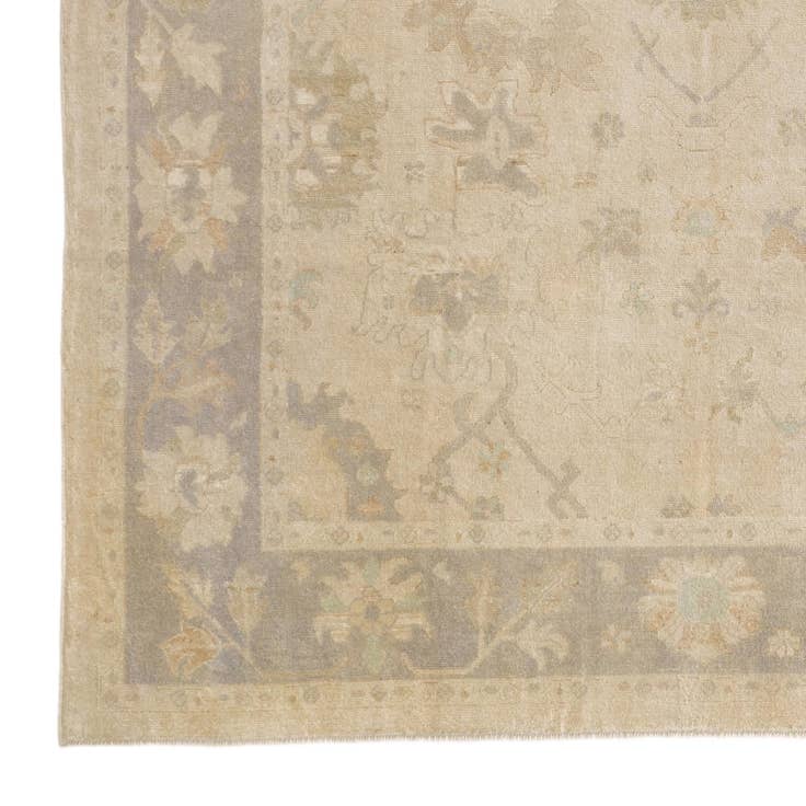 Detail image of 9' 2 x 11' 7 Hand Knotted Oushak Wool Rug