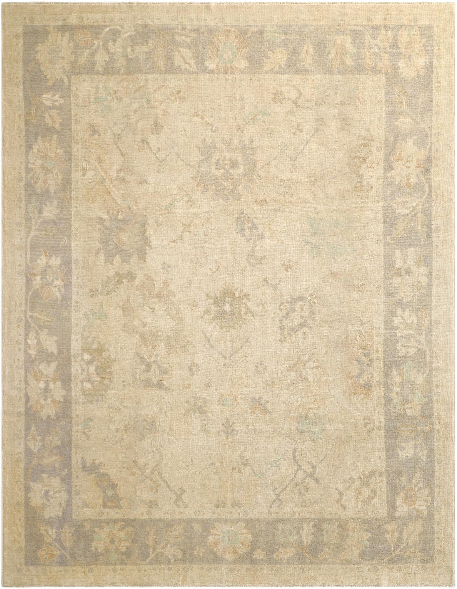 9' 2 x 11' 7  Hand Knotted Oushak Wool Rug
