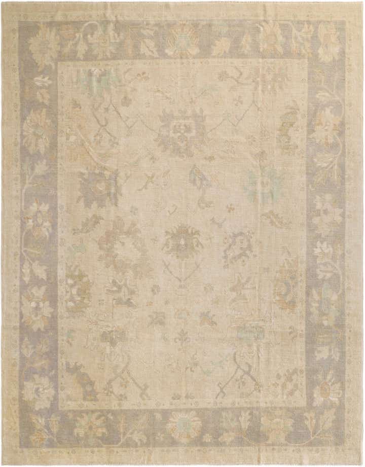 9' 2 x 11' 7 Hand Knotted Oushak Wool Rug