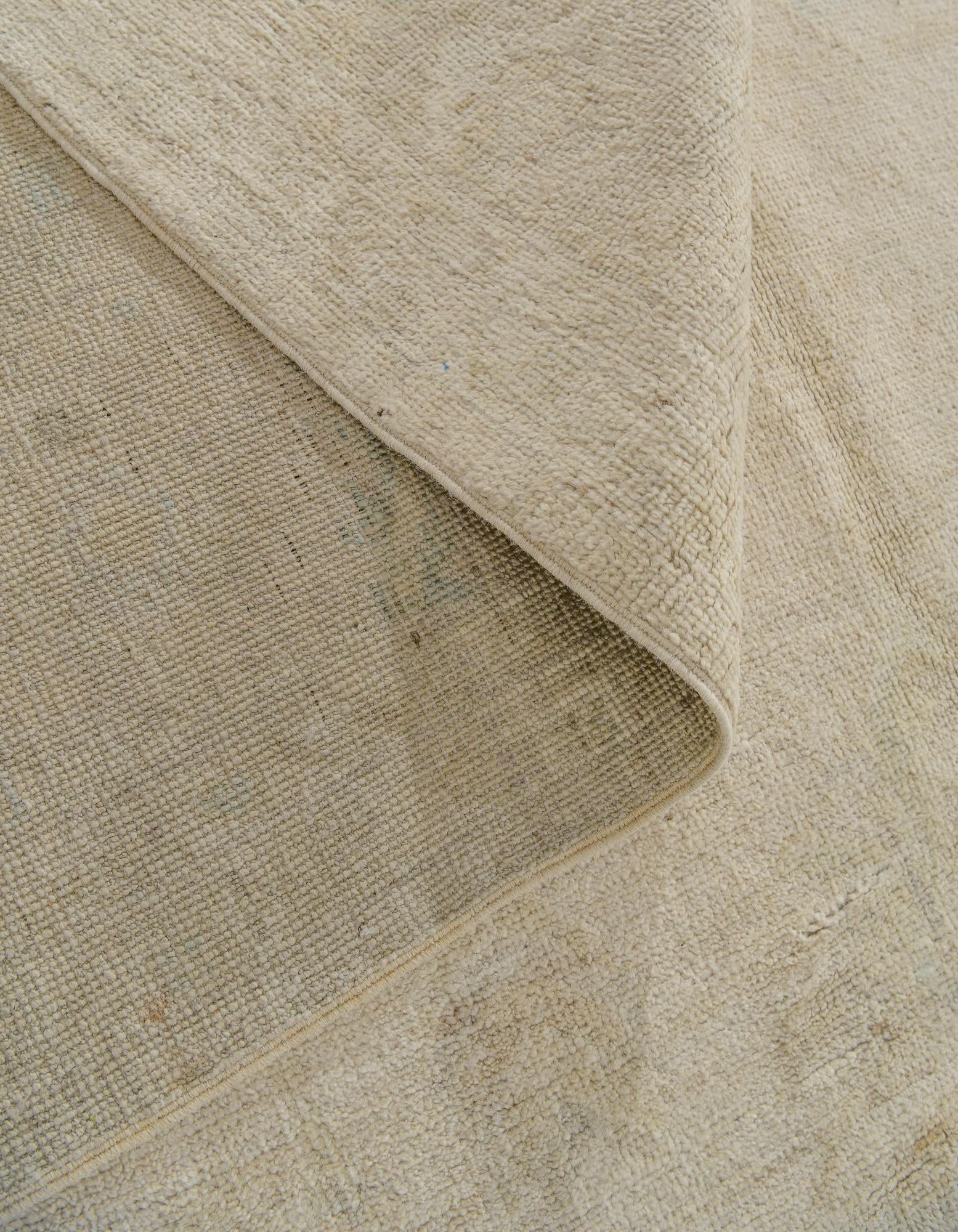8' 1 x 9' 9 Hand Knotted Oushak Wool Rug