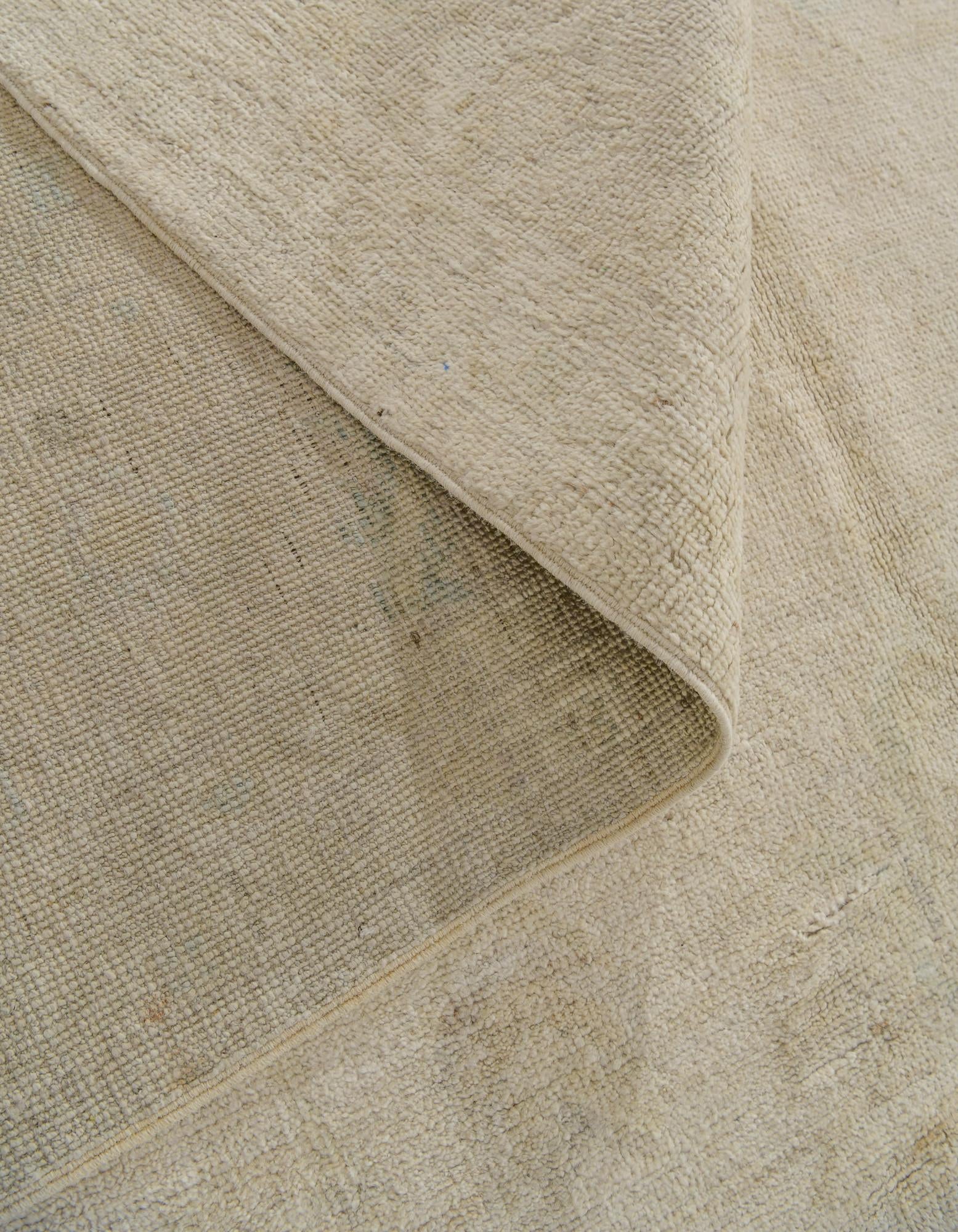 8' 1 x 9' 9 Hand Knotted Oushak Wool Rug