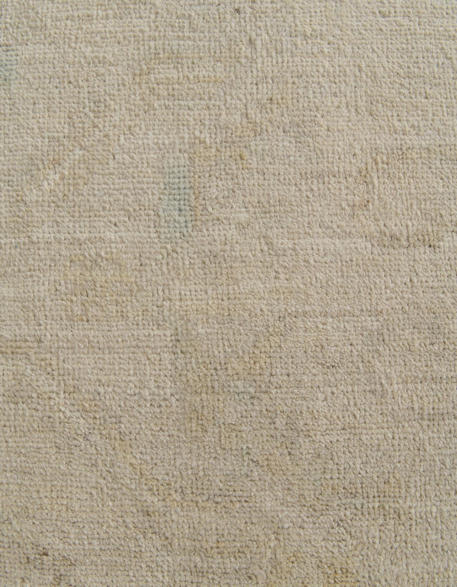 8' 1 x 9' 9 Hand Knotted Oushak Wool Rug