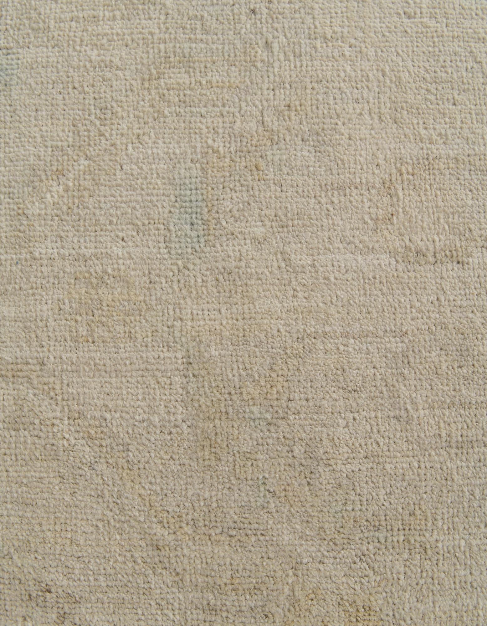 8' 1 x 9' 9 Hand Knotted Oushak Wool Rug
