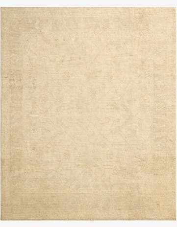 8' 1 x 9' 9 Hand Knotted Oushak Wool Rug