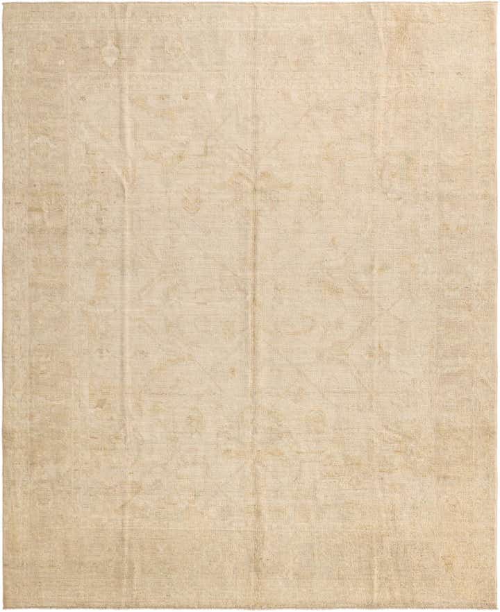 8' 1 x 9' 9 Hand Knotted Oushak Wool Rug