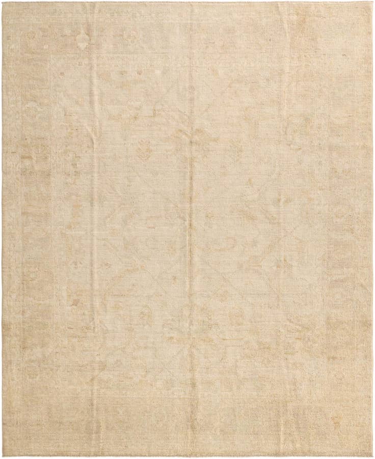 Detail image of 8' 1 x 9' 9 Hand Knotted Oushak Wool Rug