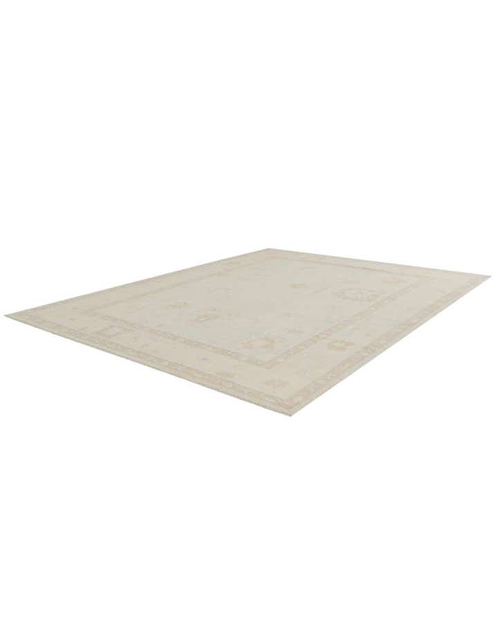 8' 11 x 11' 8 Hand Knotted Oushak Wool Rug