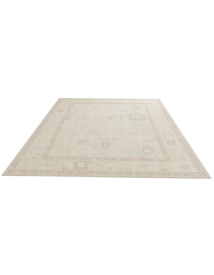 8' 11 x 11' 8 Hand Knotted Oushak Wool Rug
