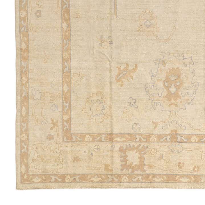 8' 11 x 11' 8 Hand Knotted Oushak Wool Rug