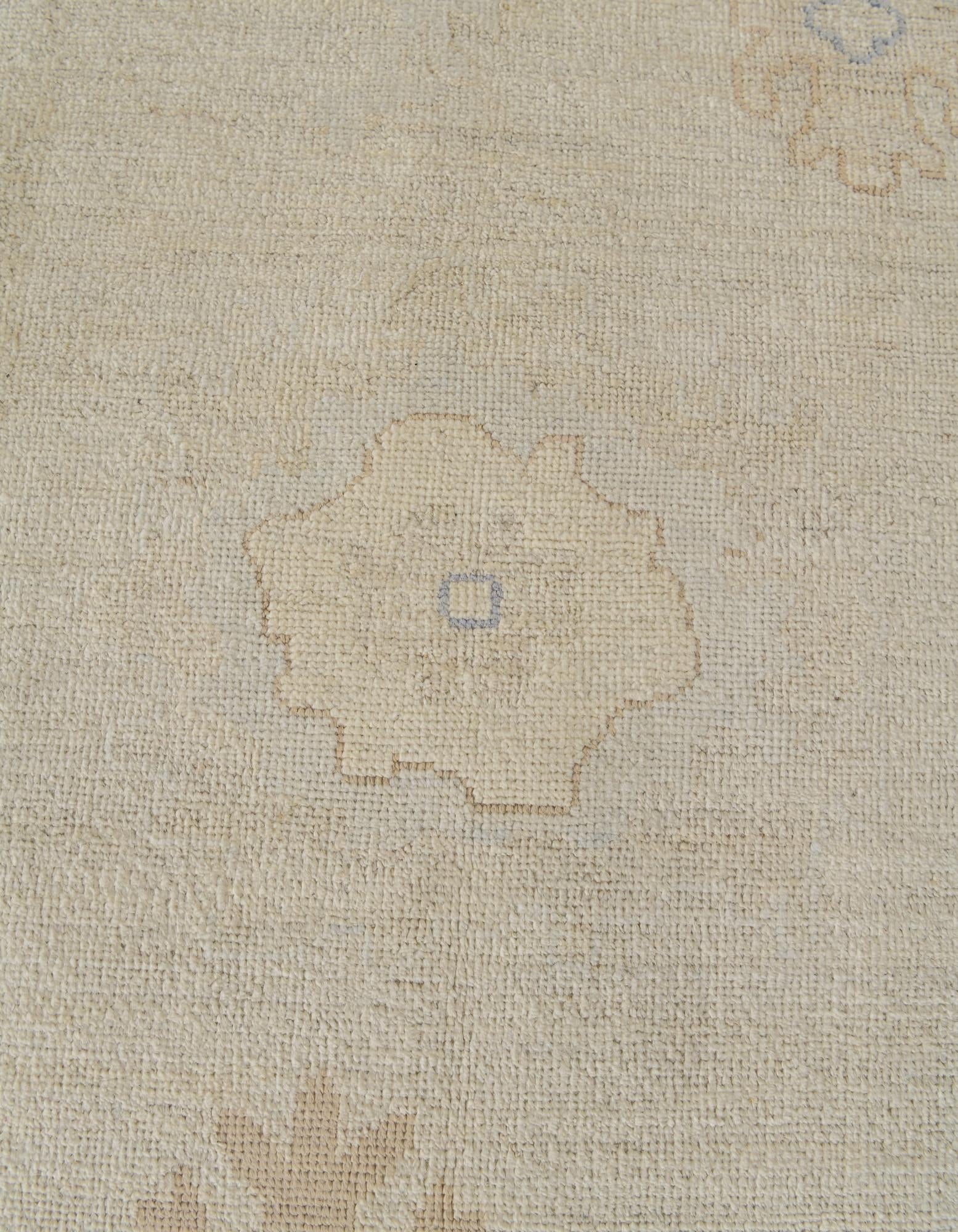 8' 11 x 11' 8 Hand Knotted Oushak Wool Rug