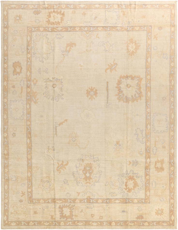 Detail image of 8' 11 x 11' 8 Hand Knotted Oushak Wool Rug