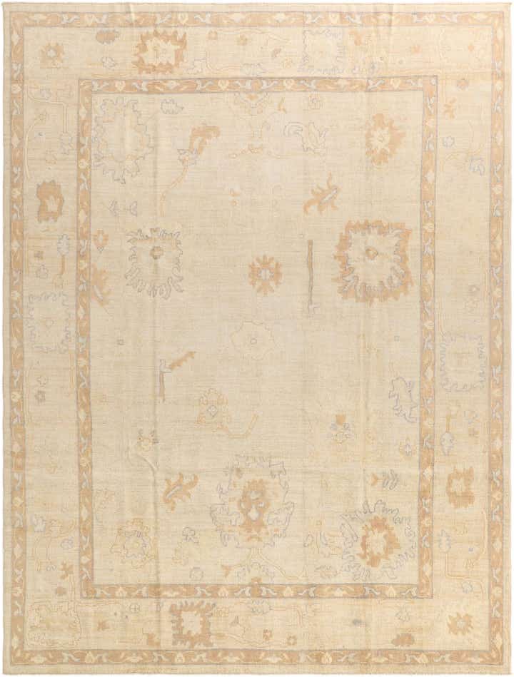 8' 11 x 11' 8 Hand Knotted Oushak Wool Rug