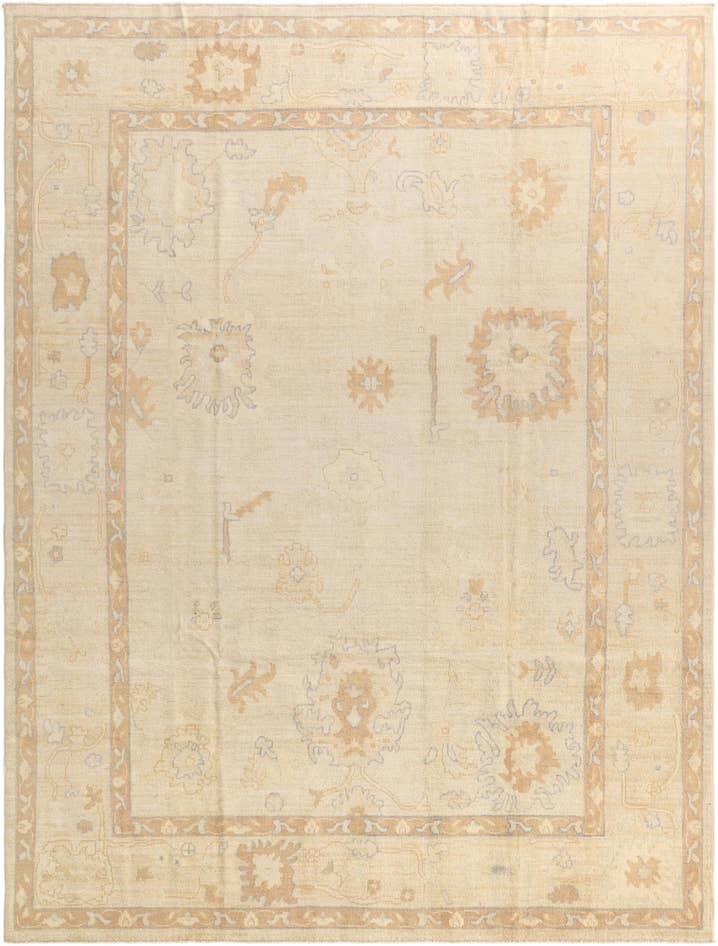 Detail image of 8' 11 x 11' 8 Hand Knotted Oushak Wool Rug