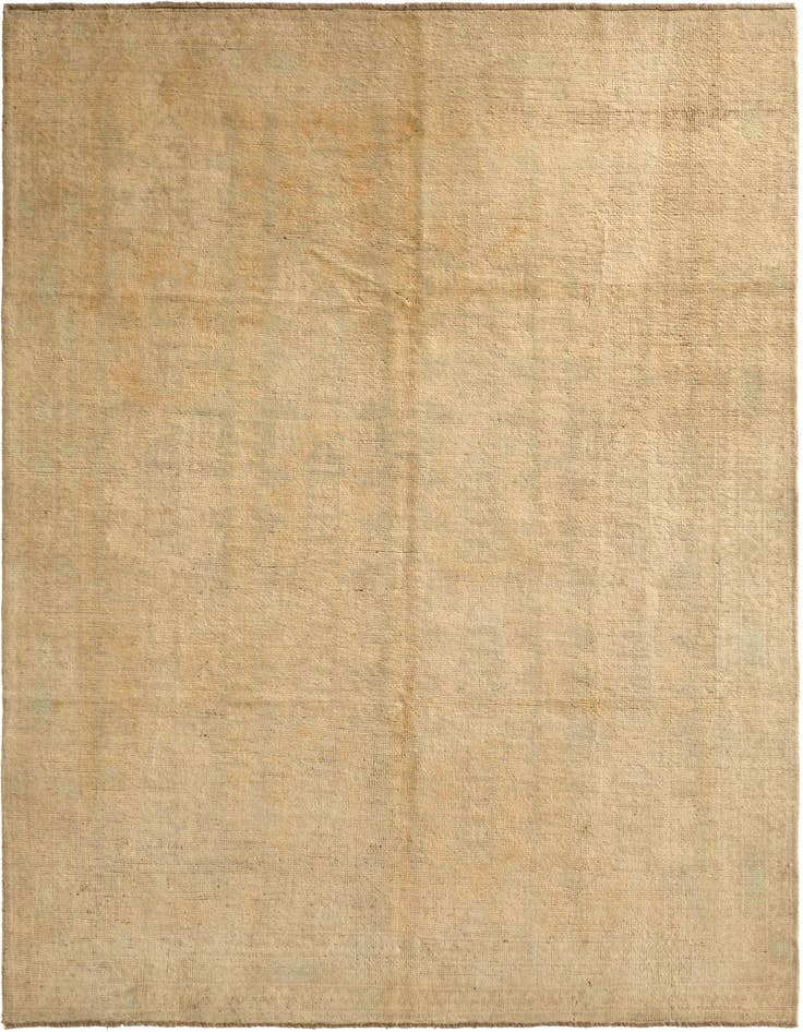 Detail image of 6' 6 x 9' 8 Hand Knotted Oushak Wool Rug