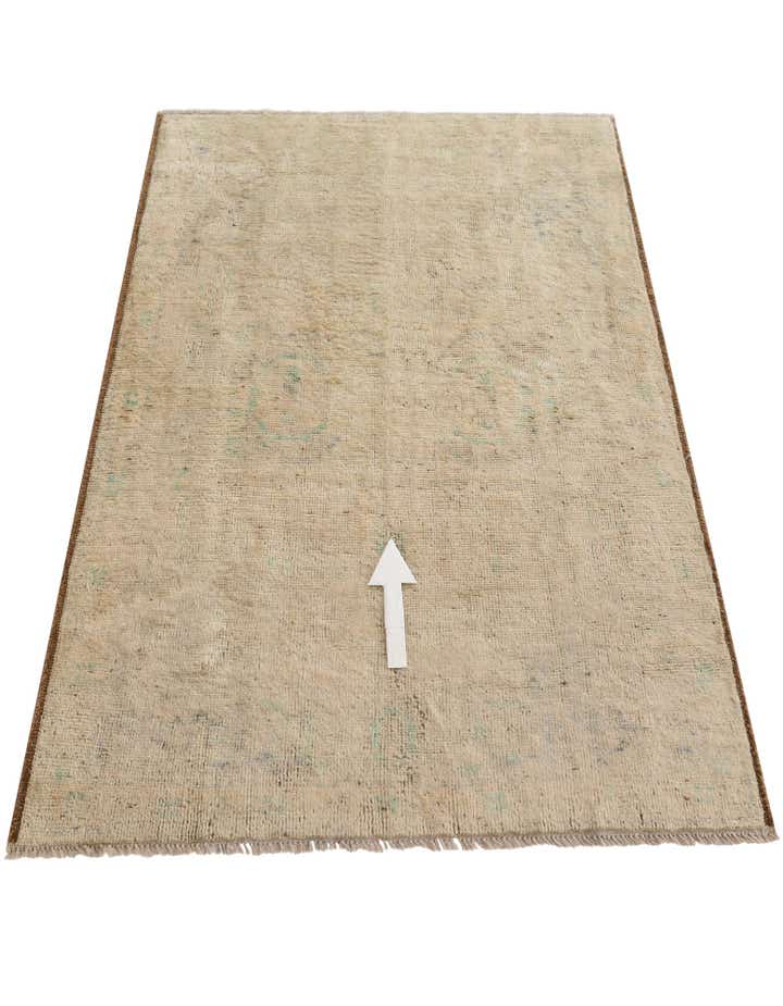 4' x 6' 1 Hand Knotted Oushak Wool Rug
