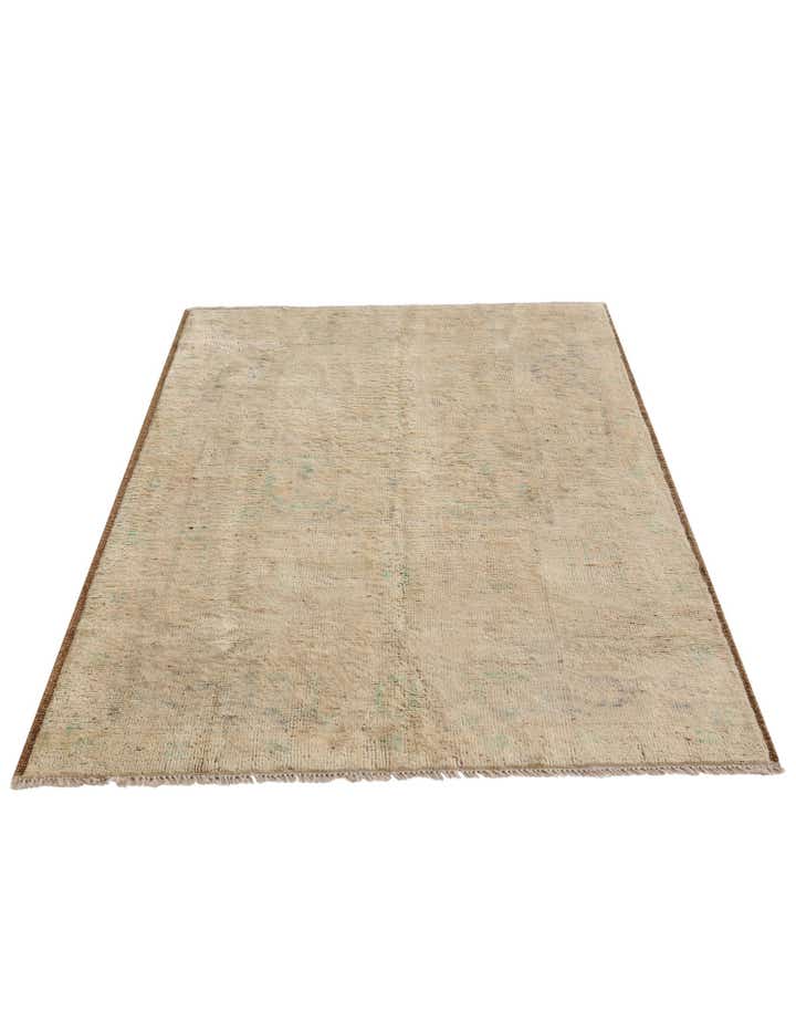 4' x 6' 1 Hand Knotted Oushak Wool Rug