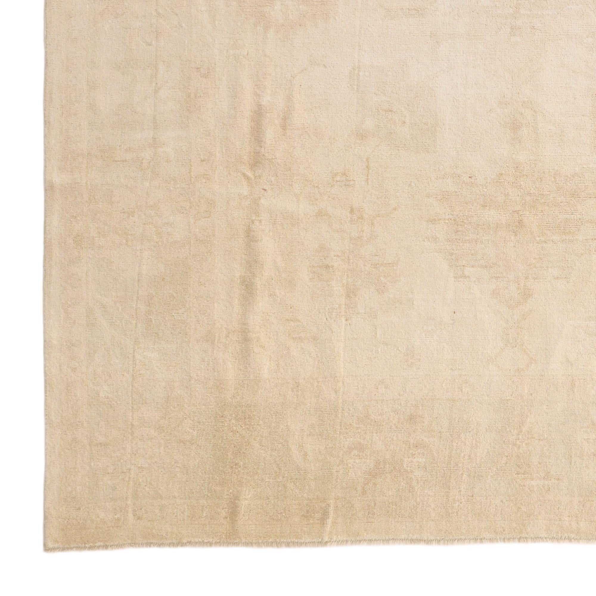 8' 5 x 9' 9 Hand Knotted Oushak Wool Rug