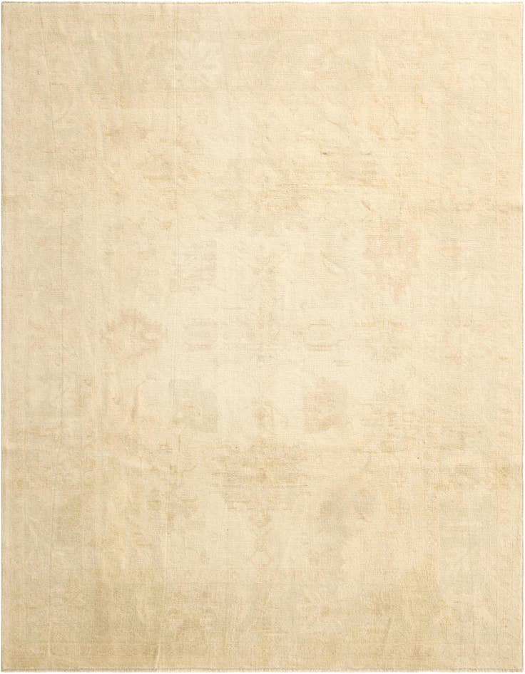 Detail image of 8' 5 x 9' 9 Hand Knotted Oushak Wool Rug
