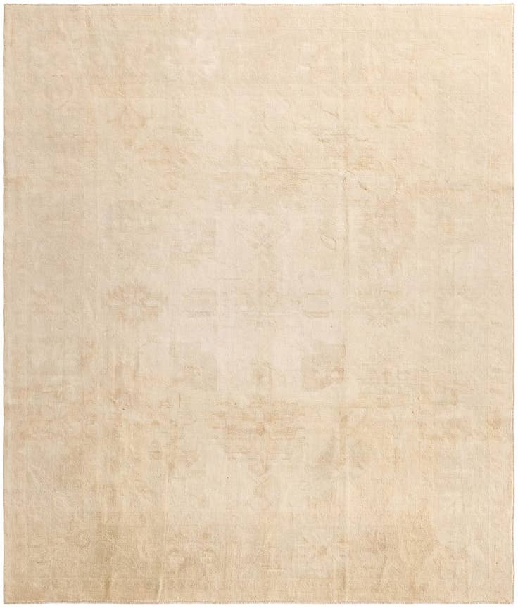 Detail image of 8' 5 x 9' 9 Hand Knotted Oushak Wool Rug