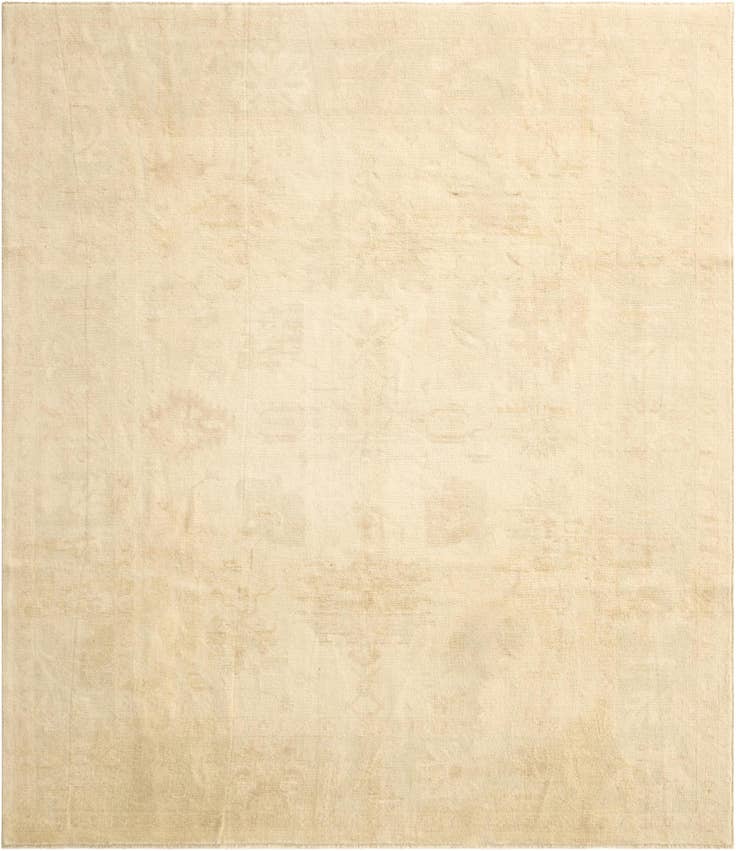 Detail image of 8' 5 x 9' 9 Hand Knotted Oushak Wool Rug