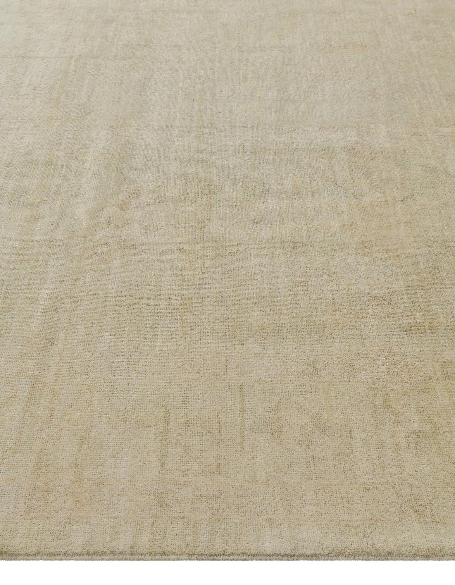 8' 4 x 9' 9 Hand Knotted Oushak Wool Rug