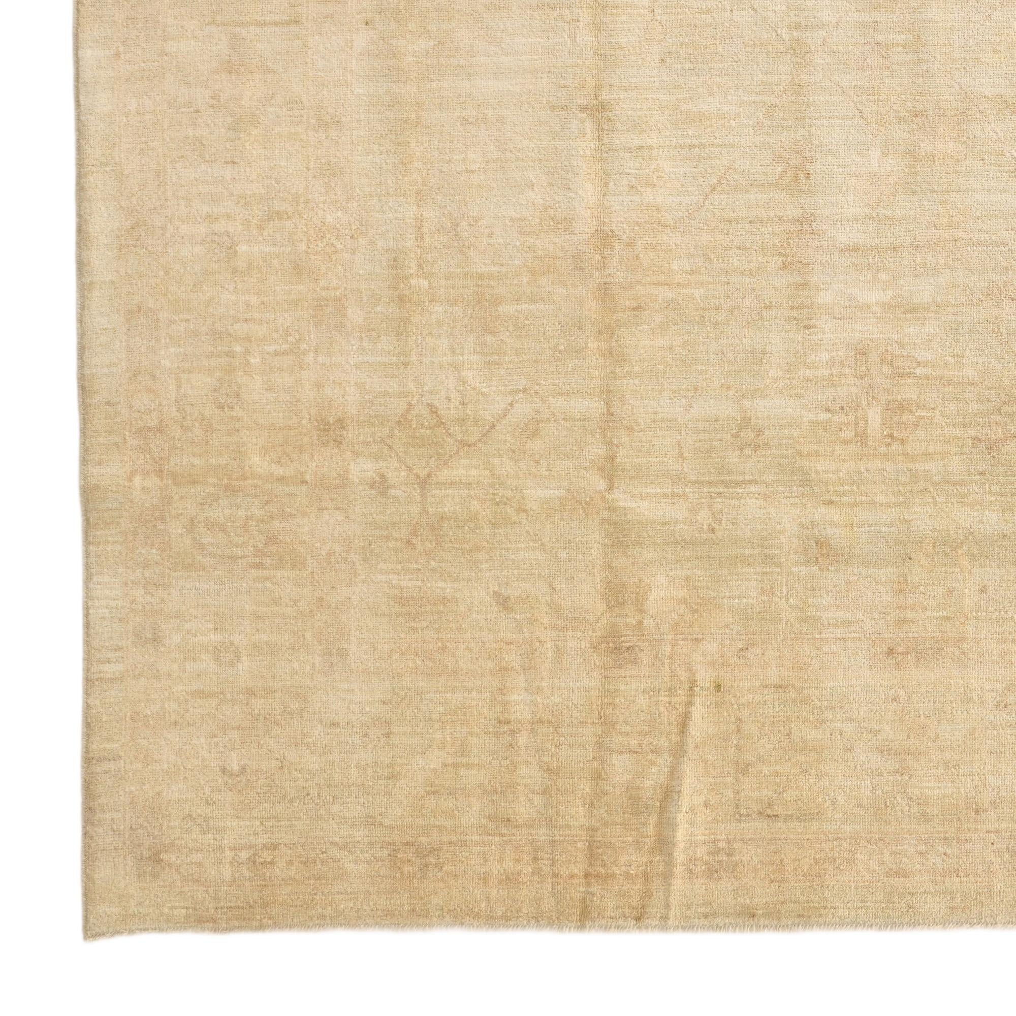 8' 4 x 9' 9 Hand Knotted Oushak Wool Rug