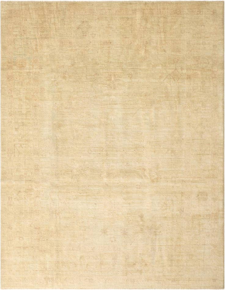 Detail image of 8' 4 x 9' 9 Hand Knotted Oushak Wool Rug